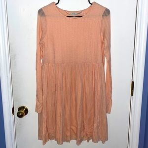 Light pink long sleeve Babydoll dress